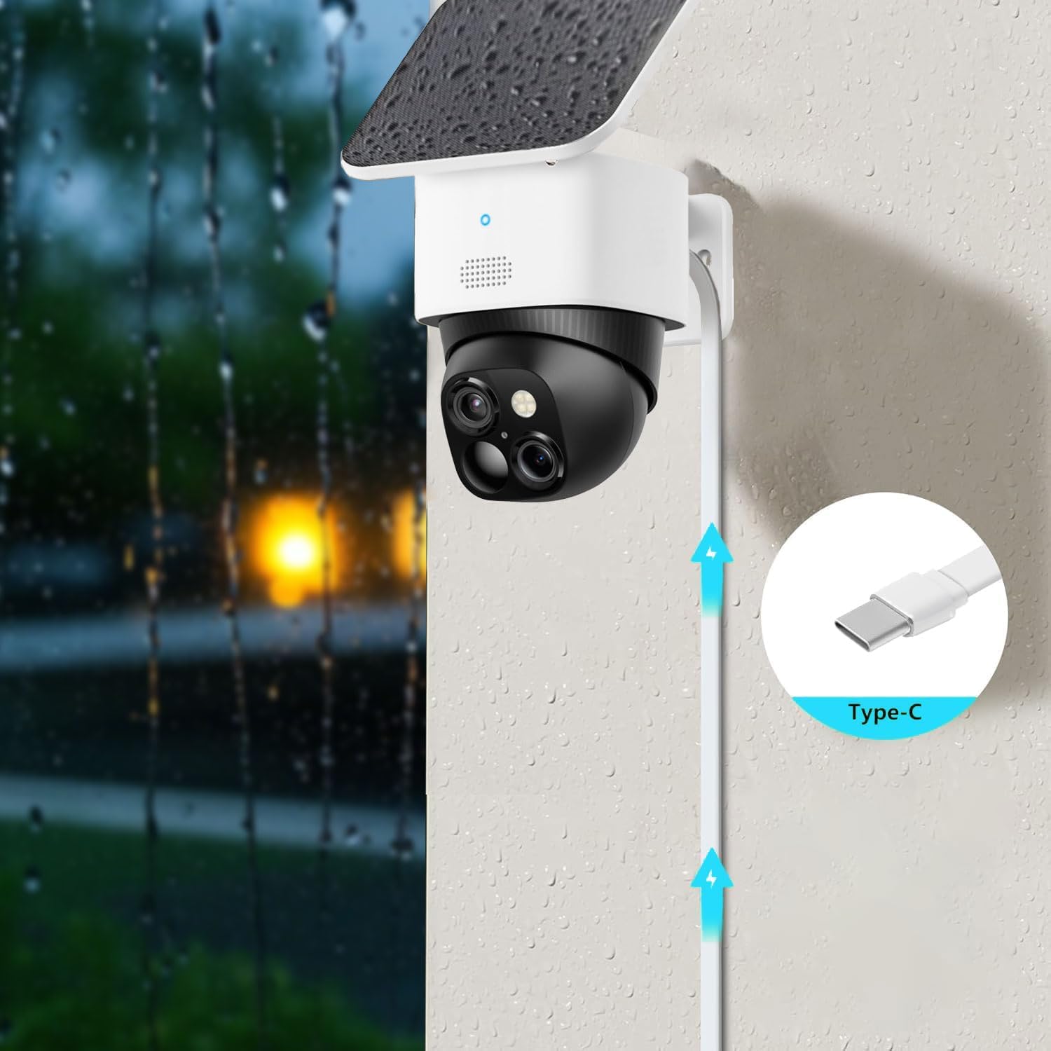 Kabel przedłużający typu C do kamery bezpieczeństwa CCTV, kamera wewnętrzna Ring Pan-Tilt (wersja 2024), kamera Tapo TP-Link 2K C120, kamera wewnętrzna / kamera 3/S330, przedłużacz
