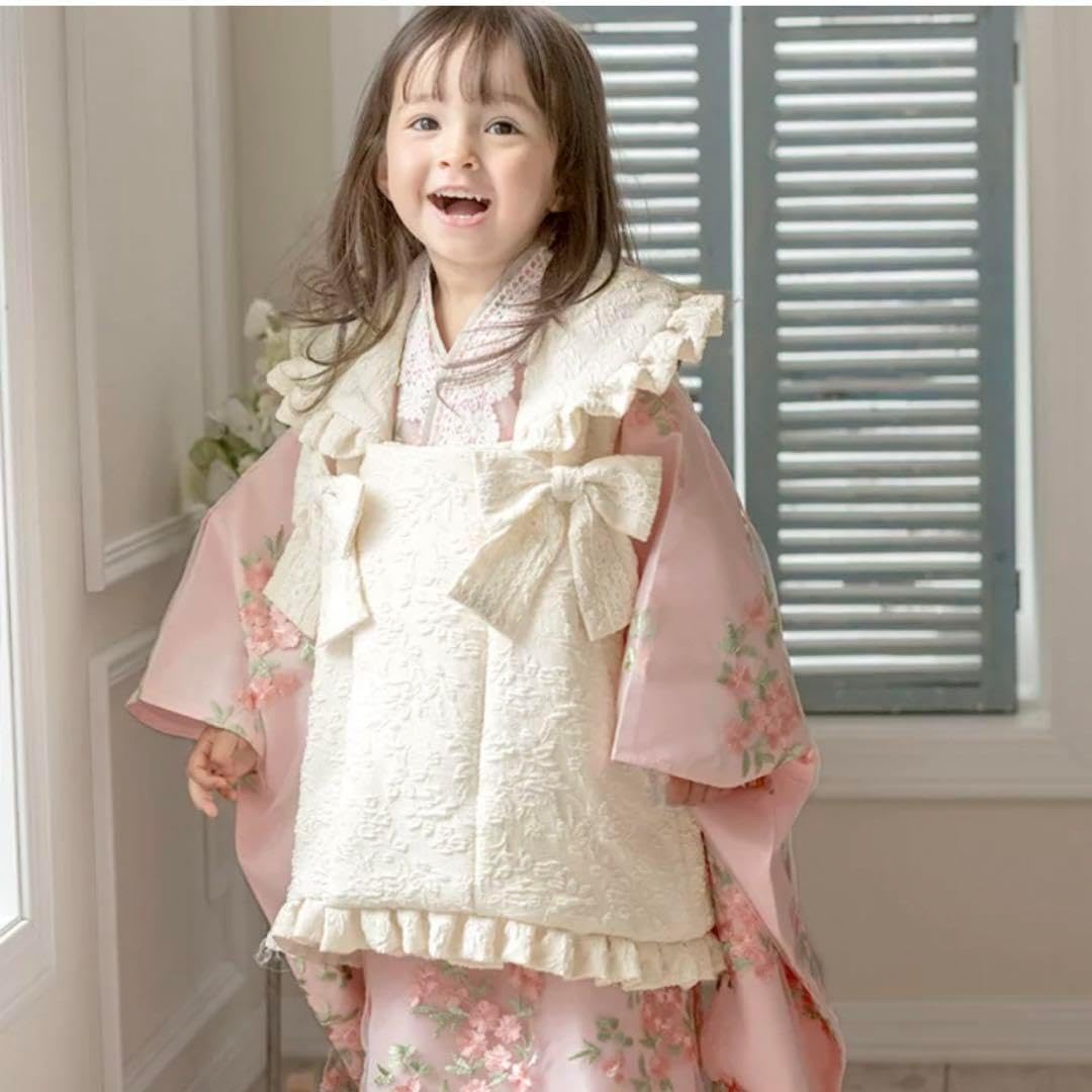 七五三 女の子 被布 レース ピンク 三歳 キャサリンコテージ