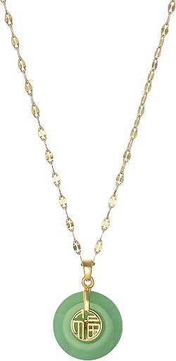 Green Jade Necklace - Good Fortune Pendant - Jade Necklaces for Women