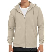 Fall Jackets for Men Long Sleeve Hooded Full Zip Casual Coats