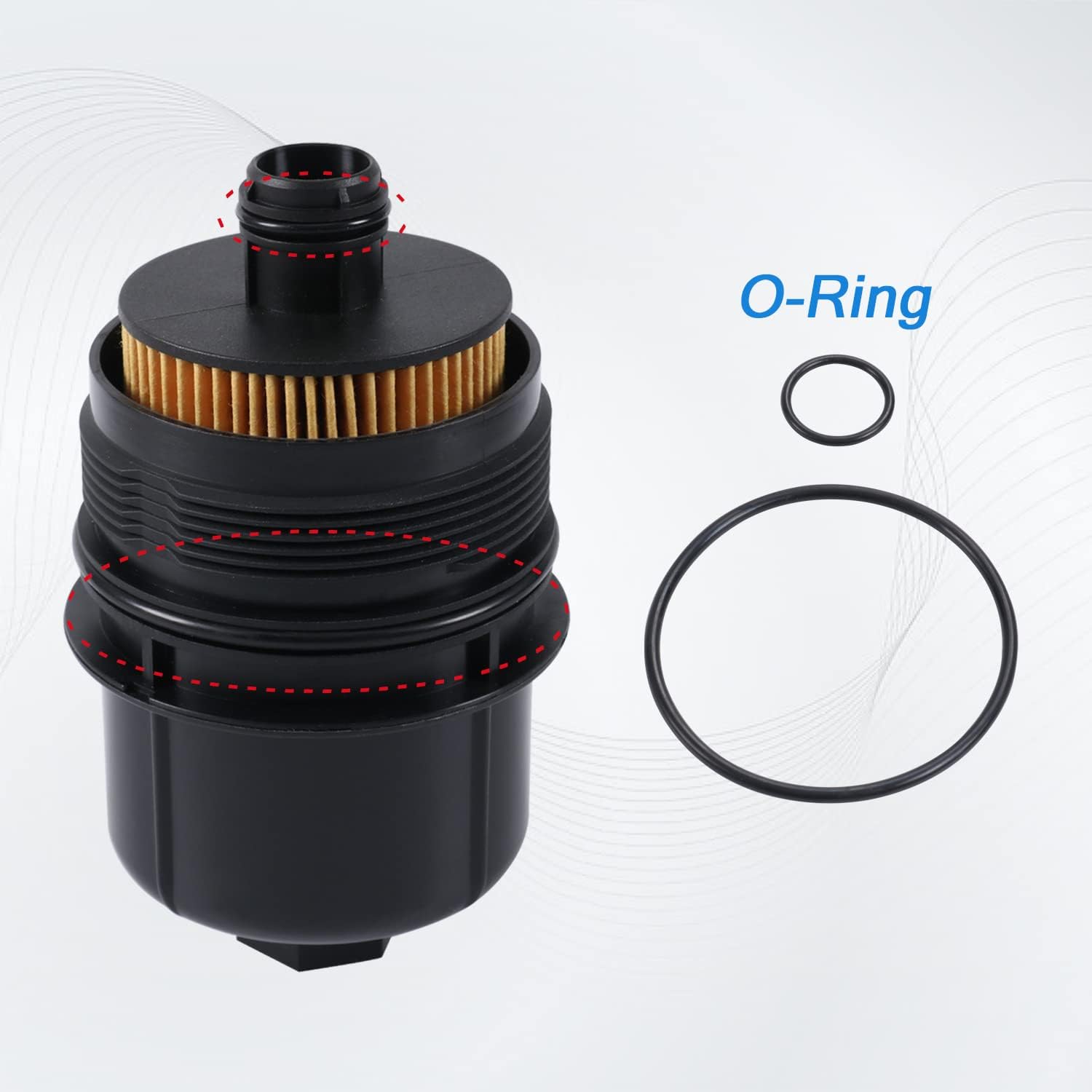 CARMOCAR Ecodiesel Engine Oil Filter replacement for 2020 2021 Ram 1500,2020 2021 Jeep Wrangler,2021 Jeep Gladiator for 3.0L V6 Diesel 68507598AA 68498720AA