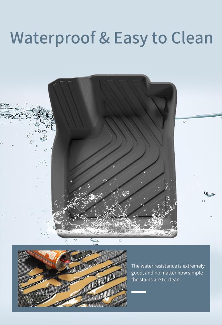 SMABEE Fit for Honda Accord 2024 2023 Floor Mats Trunk Mat, All Weather Floor Liners for 2024 Accord Hybrid Accessories, Floor Mats & Cargo Liner Set TPE Car Mat Anti-Slip Waterproof Interior (4PCS)