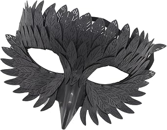 Masquerades Party Halloween Bird Beak Carnivals Owl Feathered Half Face for Woman