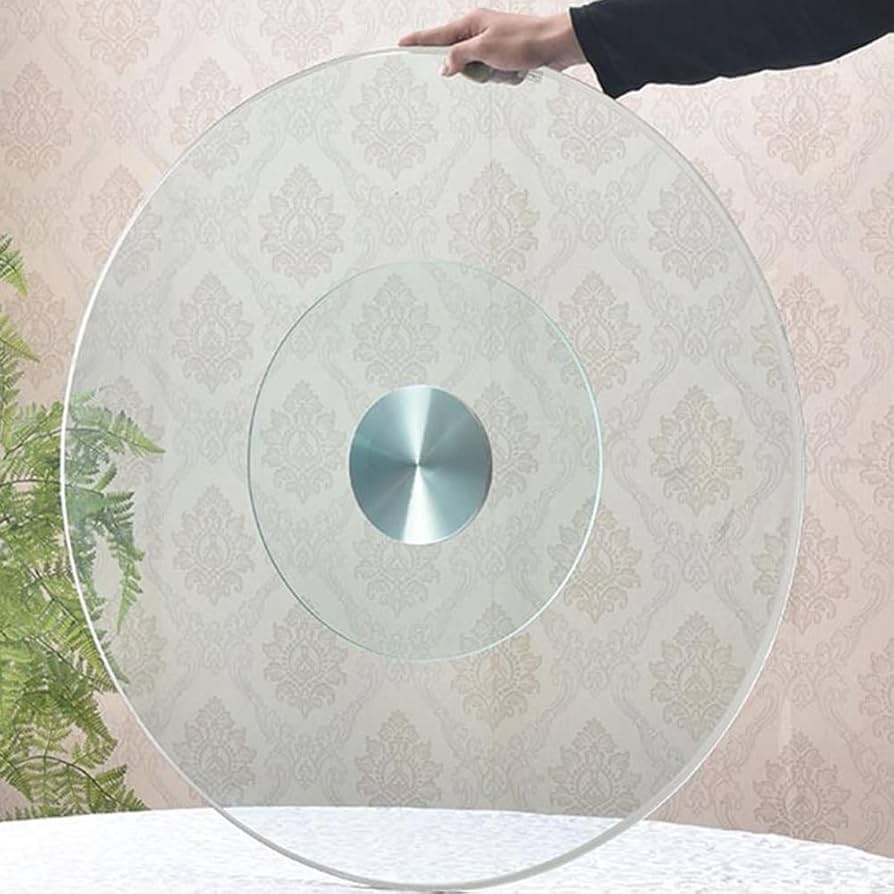 23"31" Glass Lazy Susan Turntable Dining Table Centerpiece Large Serving Plate E 10 thumbnail image