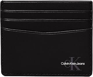 Calvin Klein MONOGRAM SOFT CARDCASE 6CC Erkek Cüzdan, Siyah, Tek Beden