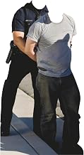 SS11186 Police Officer Cop Arresting Man Person Criminal Robber Stand in Cardboard Cutout Standee Standup