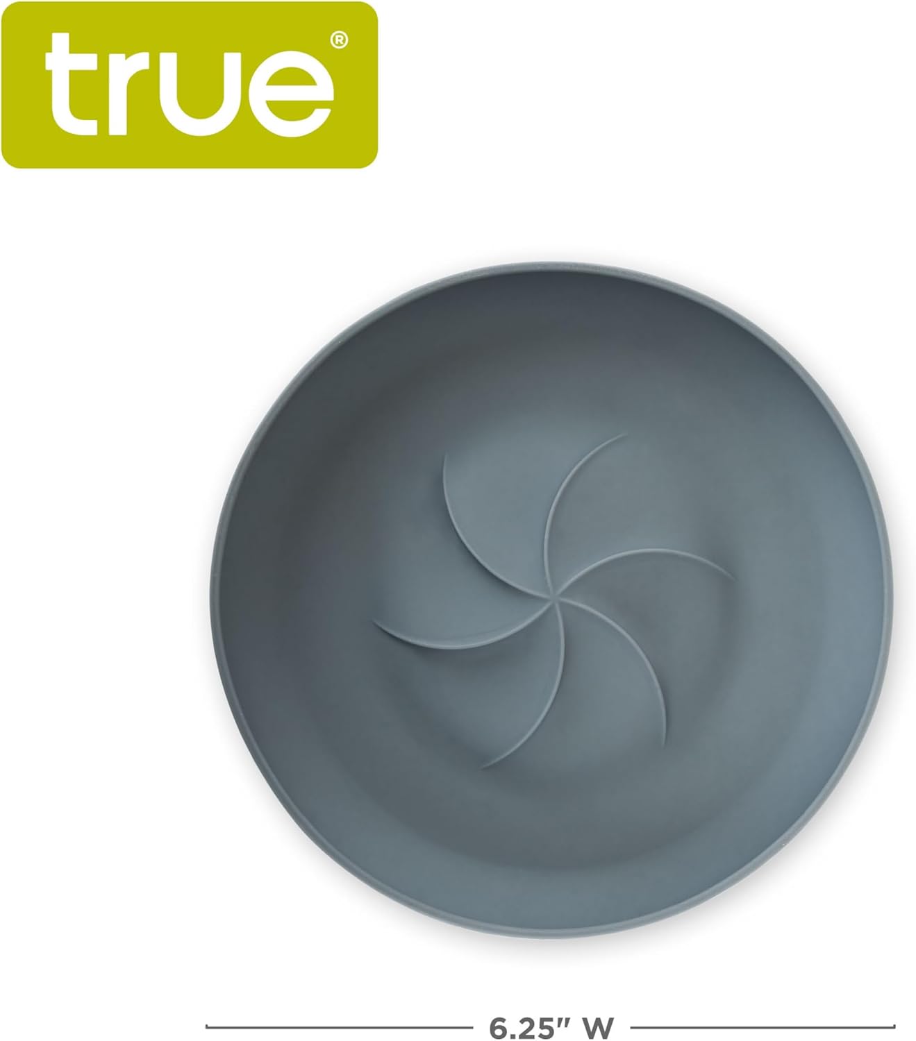 True Frill Single-Tier Non Slip Grip Cocktail Rimmer, Durable Glass Rimmers for Cocktails, Drinks, Margaritas, Martinis, Bloody Marys, Daiquiris, Home Bar Accessories, Set of 1, Gray image 5