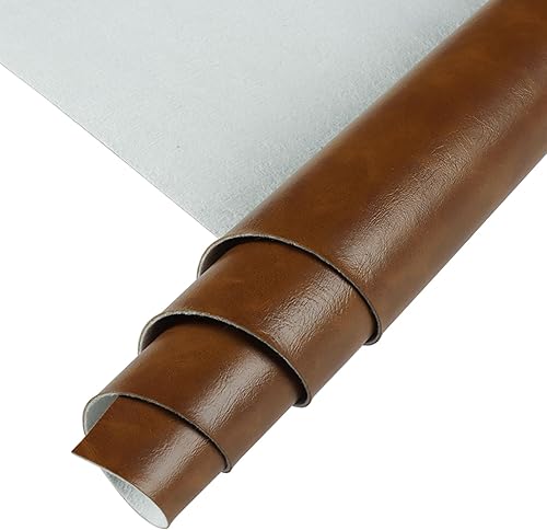 Miniatura 3 de Ramya Rollo de hoja de piel sintética azul cielo liso de 12 x 53 pulgadas, tela de piel sintética muy adecuada para hacer, aretes de cuero, lazos,