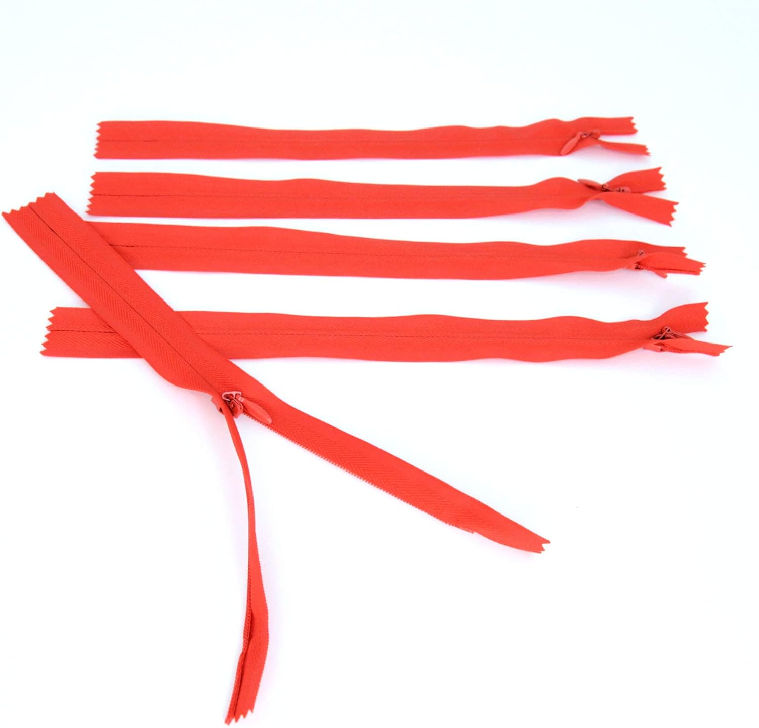 LEDUC Trimz Invisible RVNAVN3 Zip, 22cm, Red