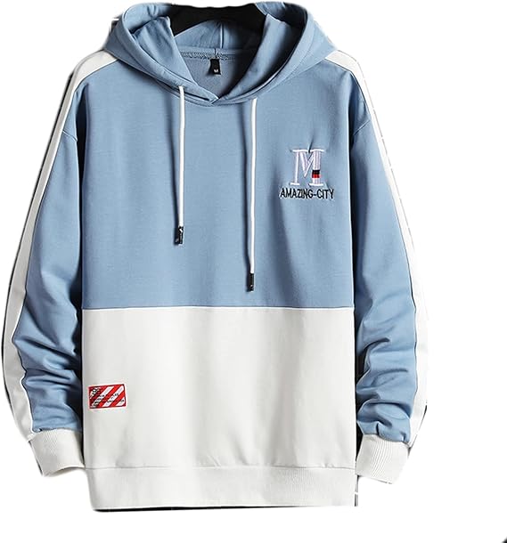Amazon Co Jp メンズパーカー プルオーバー 切り替え 韓国風 英字プリント 春秋 カジュアルパーカー フード付 ゆったり 大きいサイズ トレーナー 長袖 かっこいい ソフト 厚手 お洒落 上着 男性用パーカー おしゃれ ストリート 旅行 通学 服 ファッション小物