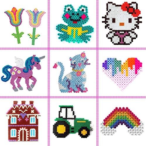 Fuse Beads - 12000 pcs Fuse Beads Kit with 48 Colors for Kids - 5mm Fusion Beads Including Multiple Accessories You Need - Iron Beads Set for Child Gift