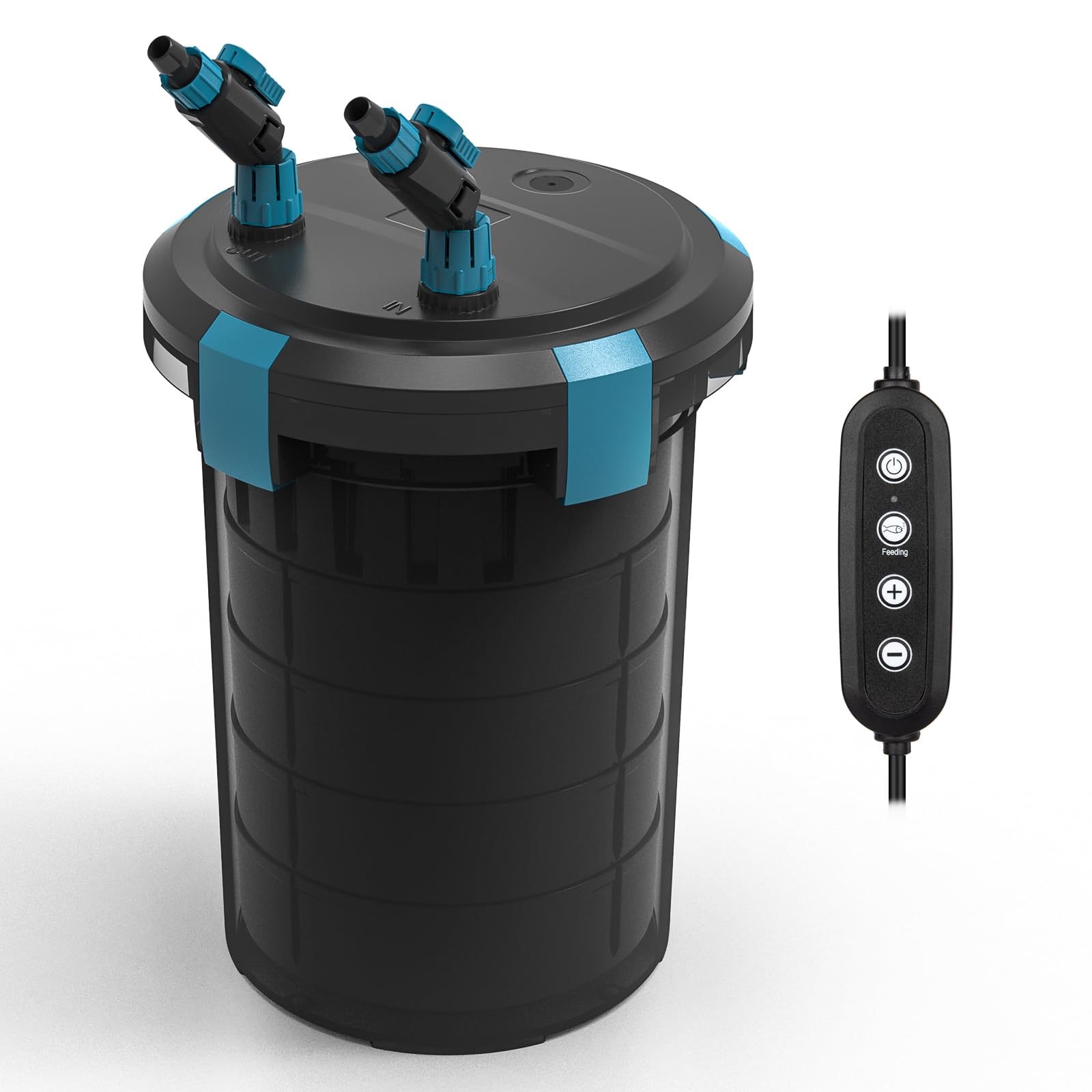 fishkeeper 317GPH Canister Filter, 5-Stage Filtration Aquarium Filter with Controller Feeding Mode Ultra-Quiet External Aquarium Canister Filters for Freshwater and Saltwater up to 55Gal (18W)