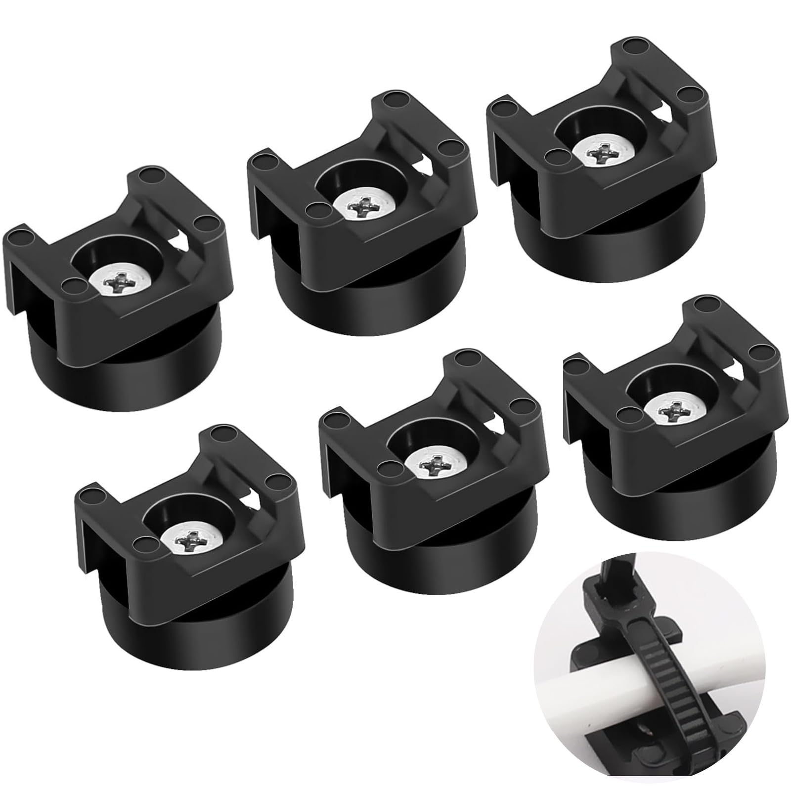 Q-Link magnetische cableorganiser 4 clips op strook wit