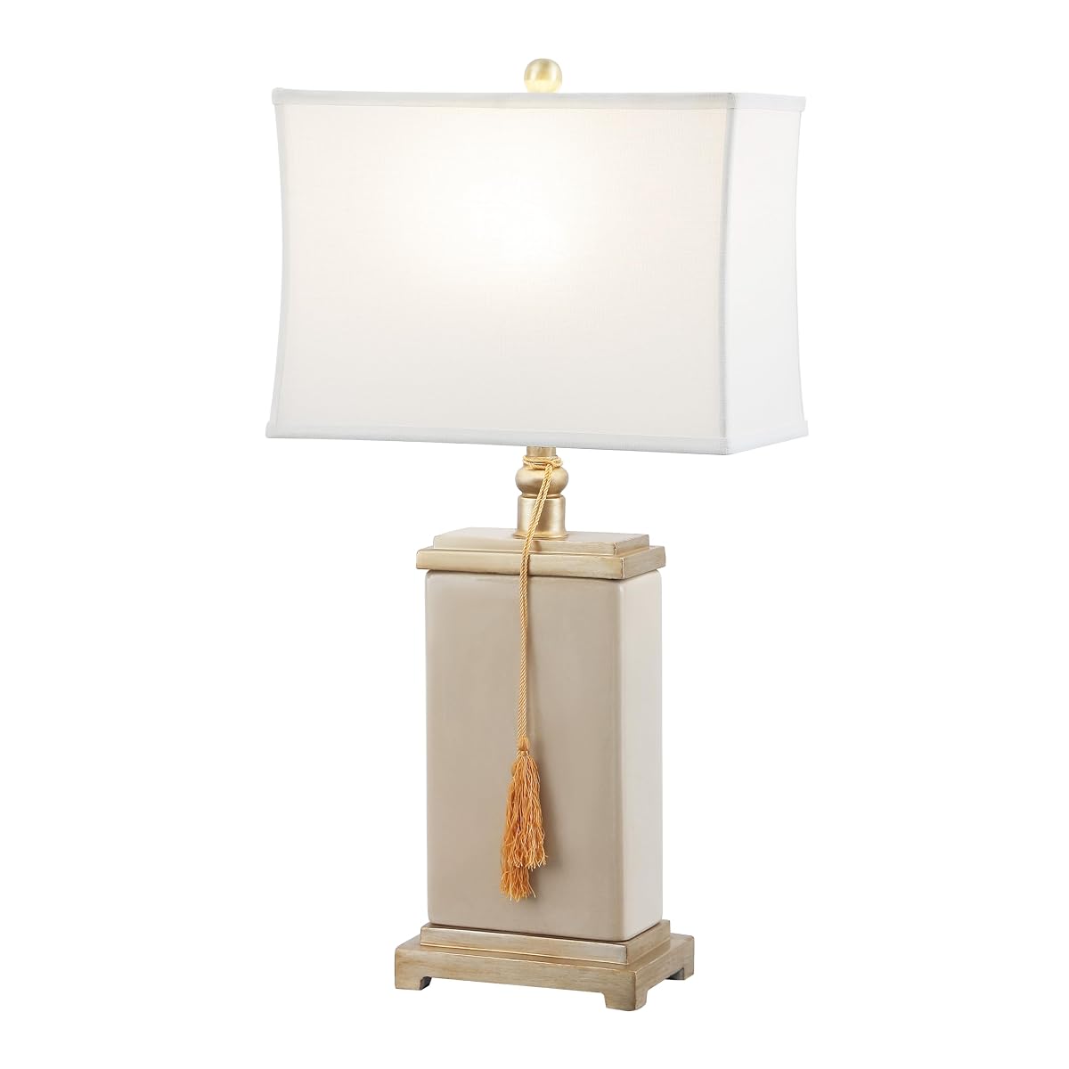 SAFAVIEH Lighting Collection Amiliana Cream Tassel 30-inch Bedroom Living Room