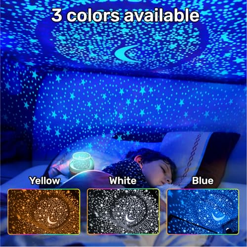 image for WINICE Remote Control and Timer Design Seabed Starry Sky Rotating LED 