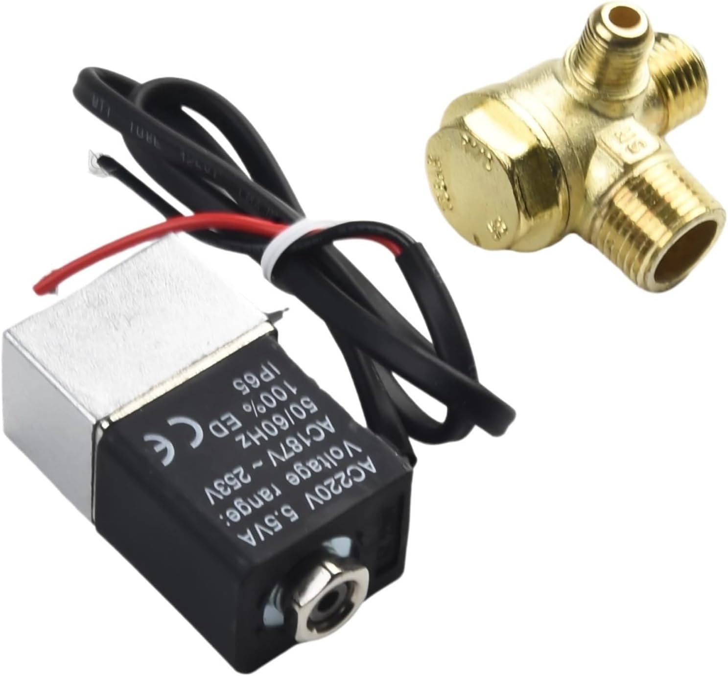 Zinc One-way Valve Solenoid Valve Bleed Check Valve Components Cut-off Fits Air Compressor Machine Replacement(A)