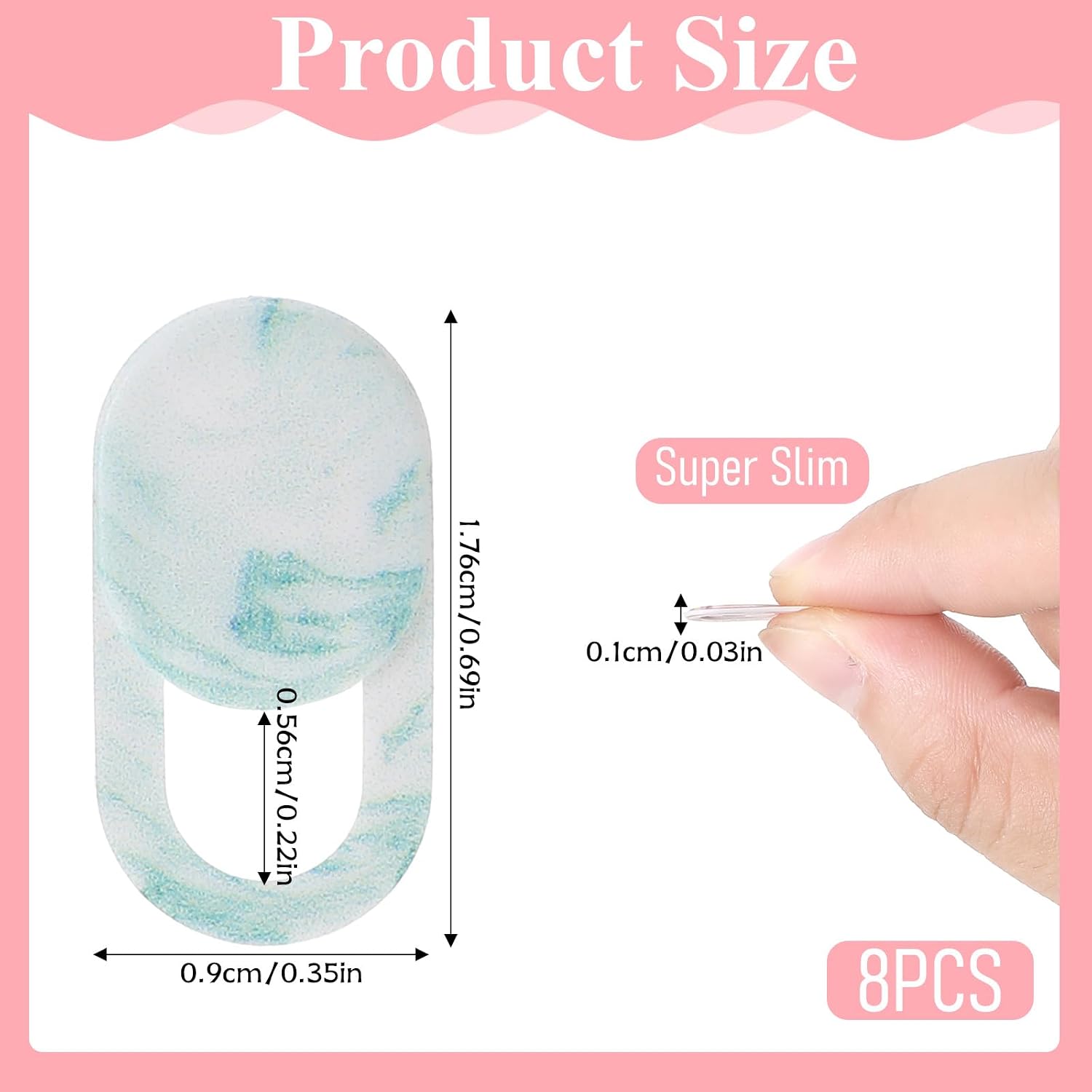 8PCS Webcam Cover Slide, Colorful&Marble Laptop Camera Cover Slide Computer Phone Camera Covers Privacy Protector for Protect Your Visual Privacy