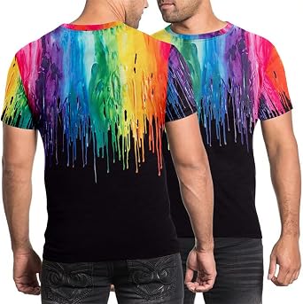 قميص فخر رجالي Love يفوز بالقمصان Gay Pride T Shirt Tie Dye LGBT Rainbow Flag Short SleeveTee Top