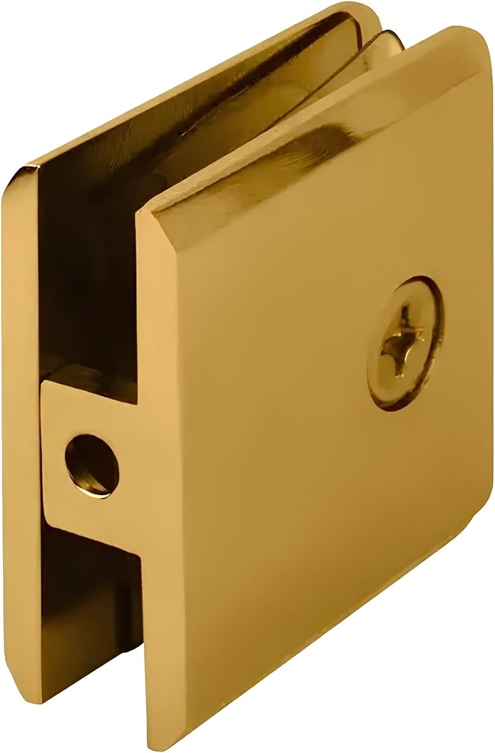 Brixwell UCB4BBRZ Brushed Bronze Beveled Hole-in-Glass Style Wall Mount Heavy-Duty Glass Clamp