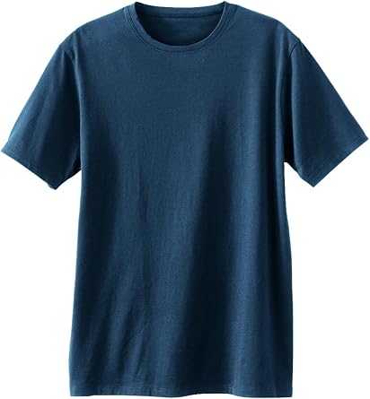 Fair Indigo Mens Organic Pima Cotton Short Sleeve Crew Neck T-Shirt