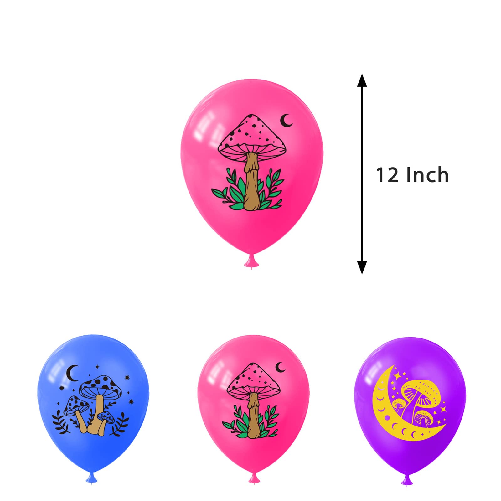 Pilz-Party-Dekoration Set – Mit Hintergrund, Banner, Kuchenaufsatz & Ballons Für Feenwald-Party