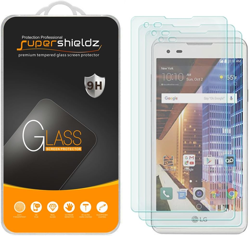 (3 Pack) Supershieldz Designed for LG (Tribute HD) Tempered Glass Screen Protector, Anti Scratch, Bubble Free