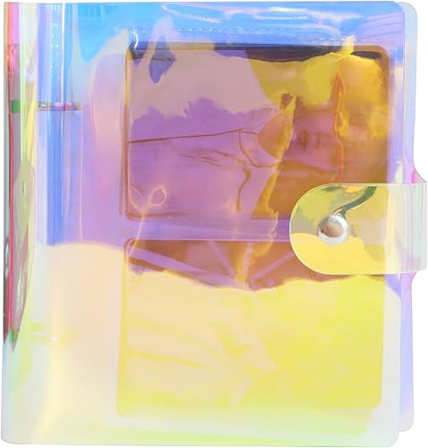 Álbum de fotos holográfico pequeño de 2 x 3 pulgadas, compatible con Fujifilm Instax Mini FilmPolaroid FilmKpop Photocard Tarjeta de crédito para