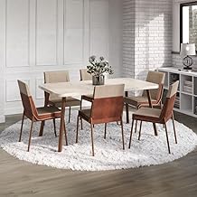 Conjunto Sala de Jantar 6 Cadeiras San Paolo Carraro (Petra e Rosê)