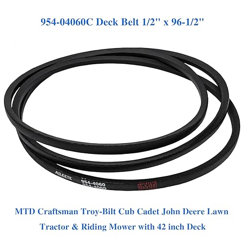 Miniatura 4 de 954-04060C - Cinturón de cubierta de 12" x 96-12" para cortacésped Troy Bilt de 42 pulgadas, sustituye a MTD, Troy-Bilt, Craftsman, Cub Cadet