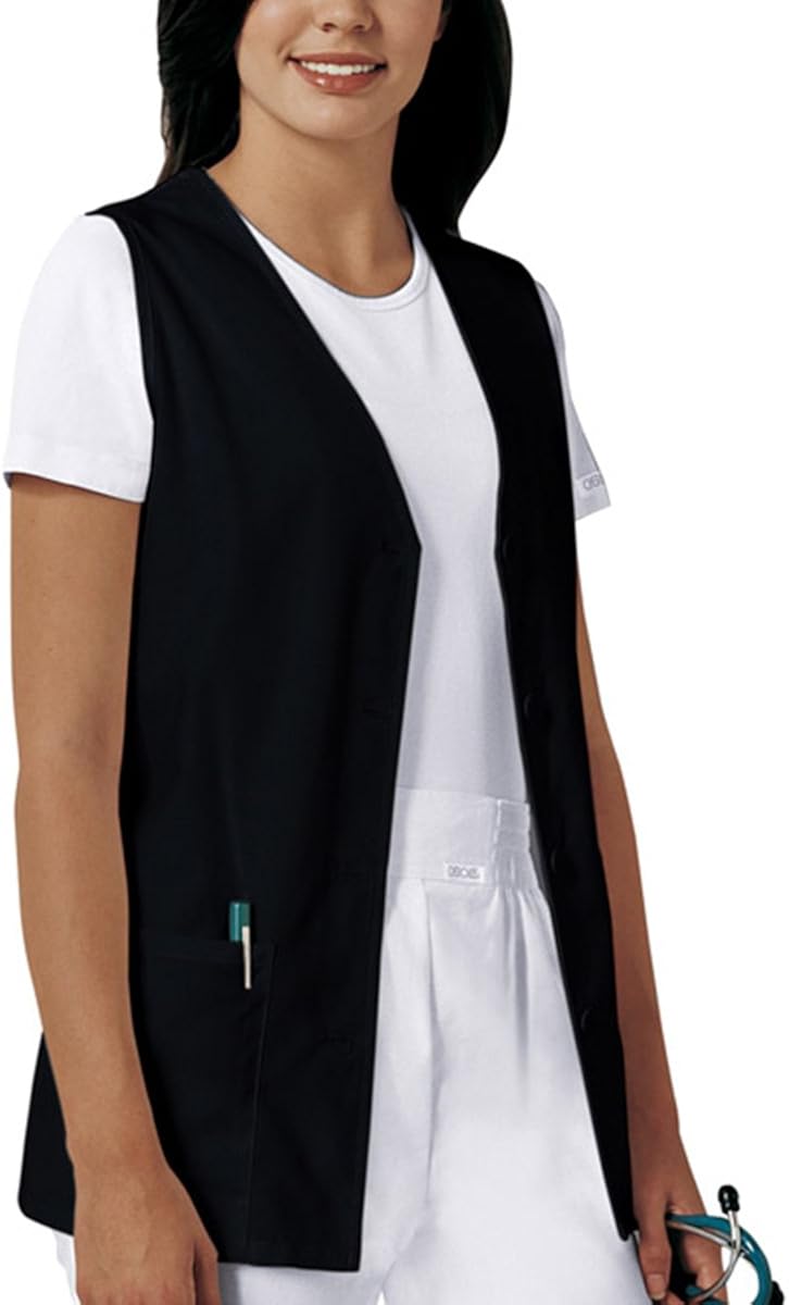 Cherokee Women Scrubs Vest Button Front 1602