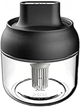 برطمانات توابل زجاجية للمطبخ مع غطاء، مجموعة هزازات الملح والفلفل لتنظيم التوابل والاعشاب وصلصة الصويا وزجاجة زيت مع ورق ملصقات ( زجاجة زيت بفرشاة)