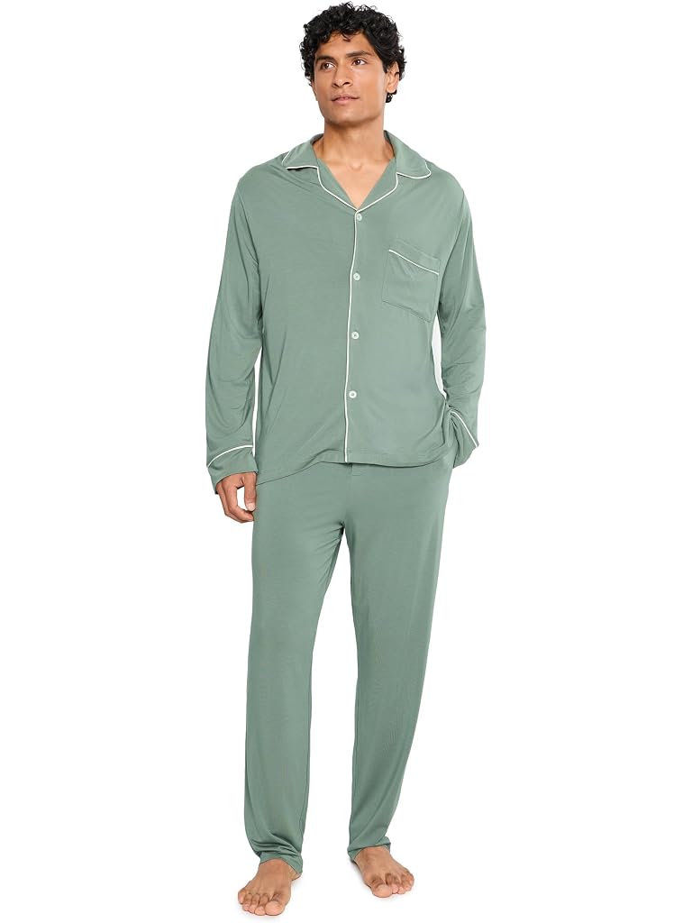 Green Eberjey William Tencel™ Modal Long PJ Set