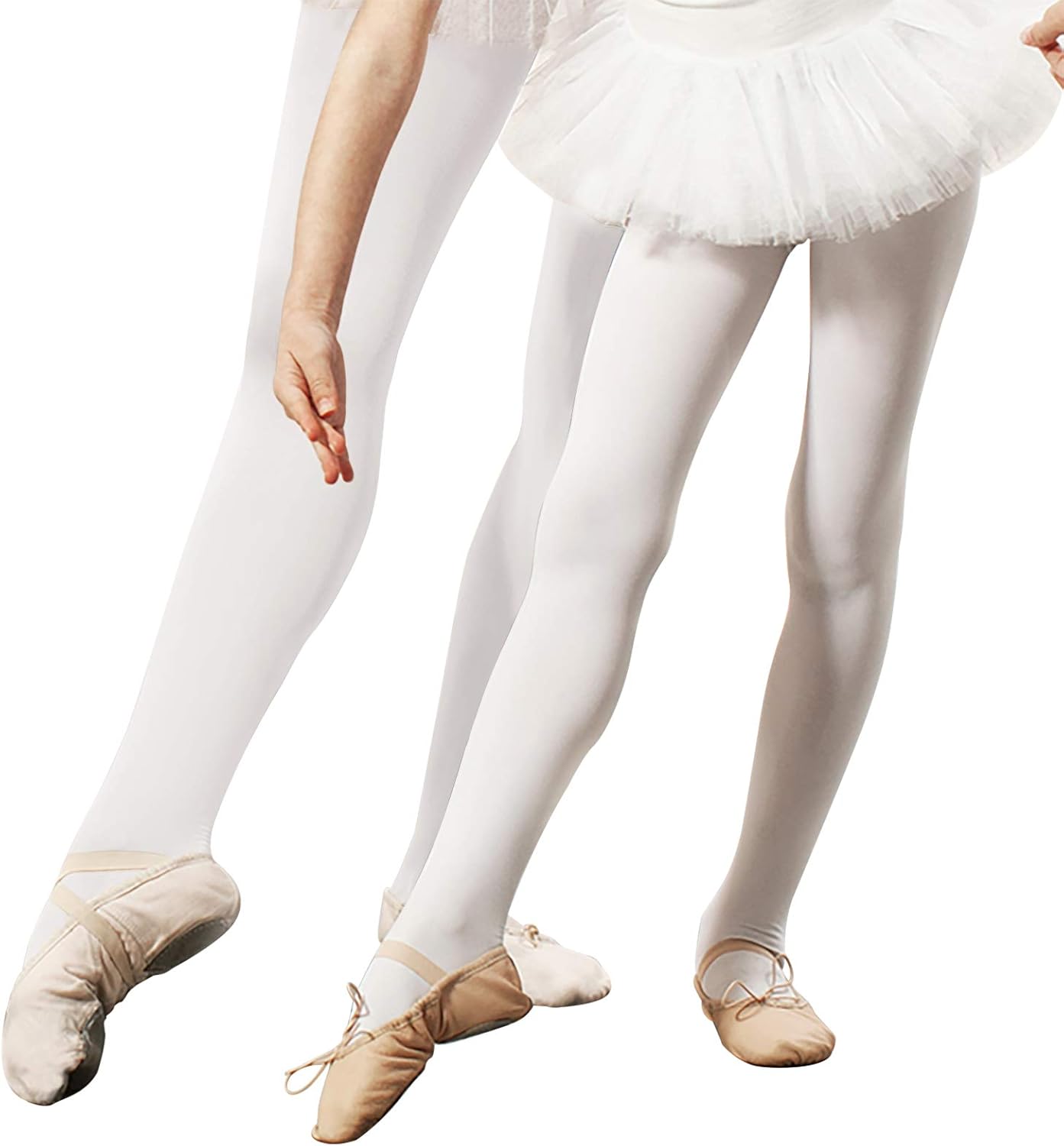 Girls Dance Tights Kids Highly Elastic Ballet Footed Tight Ultra Soft Pro Footed Dance Sockings : Clothing, Shoes & Jewelry