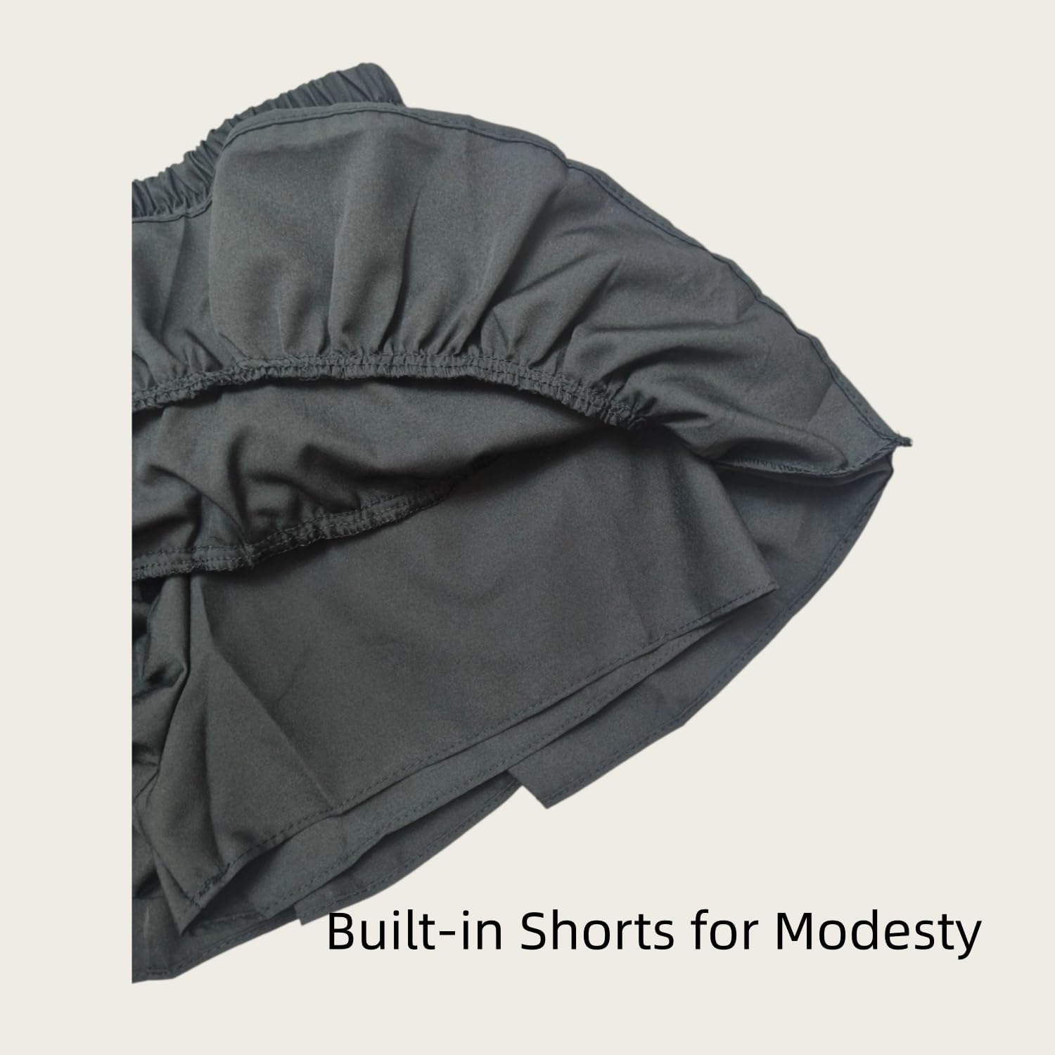 Little Girls 3 Layers Ruffle Skirts with Shorts School Uniform Skirts for Girls Casual Travel Party