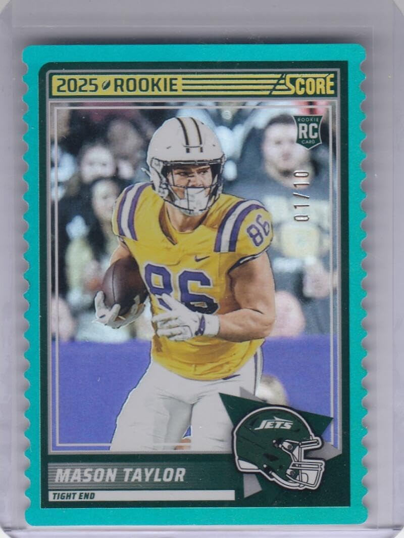 Football Trading Card 2025 Score Rookies Die-Cut #7 Mason Taylor EX++ Excellent++ 1/10 NY Jets