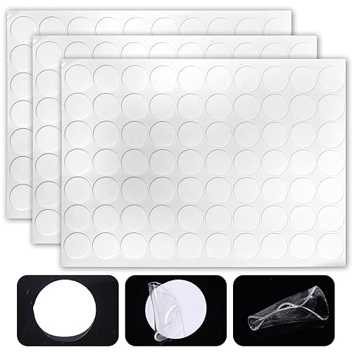 Miniatura 1 de CCHOME 210 piezas de puntos adhesivos de doble cara acrílico sin rastros adhesivo adhesivo transparente reutilizable para colgar en la pared