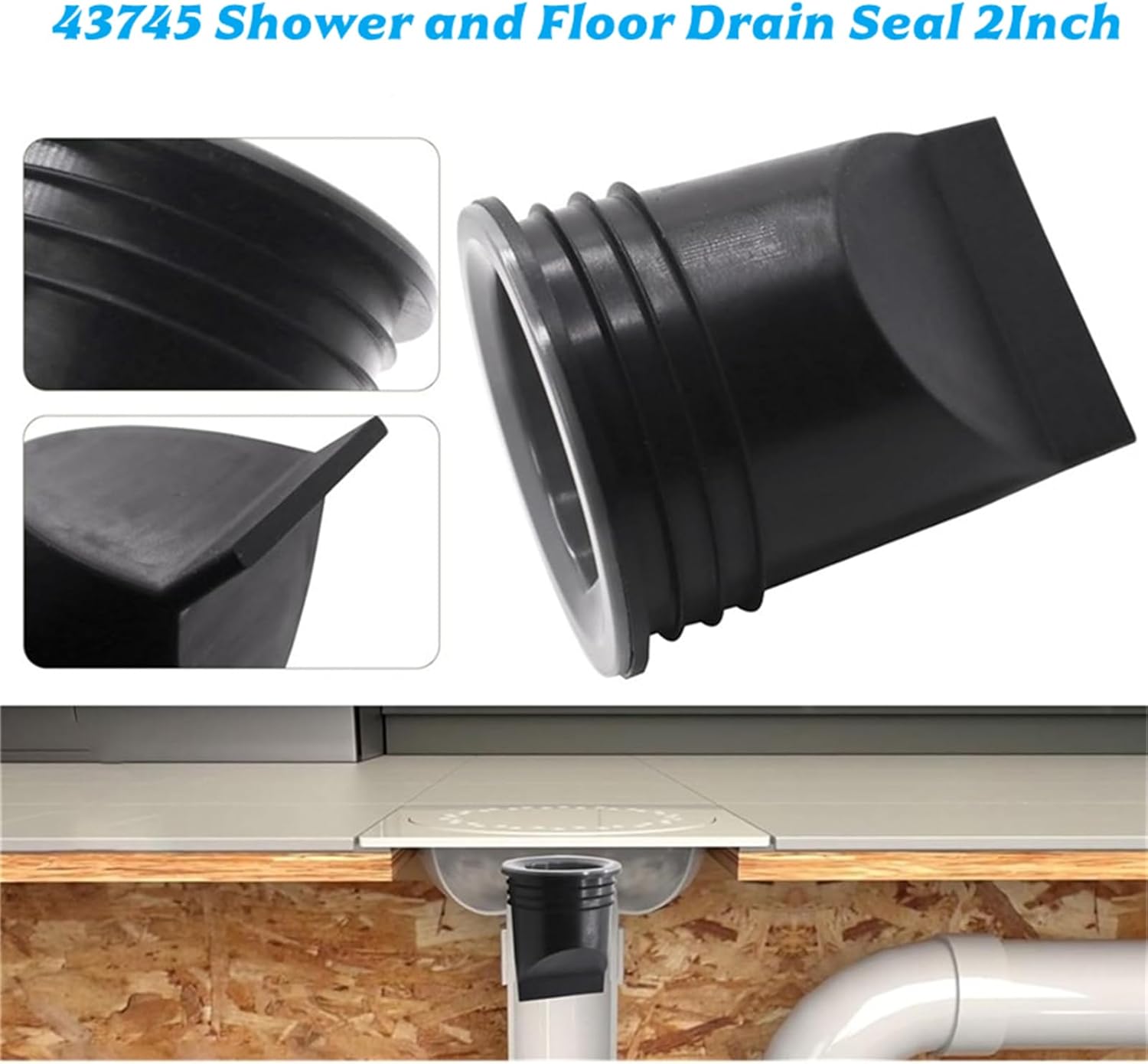 43745 Shower and Floor Drain Seal 2Inch for Oatey D-Type General Purpose Floor Drain