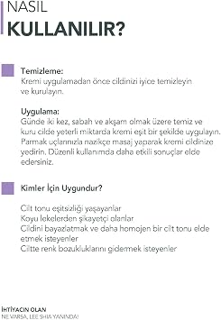 Cilt Beyazlatıcı Leke Kremi 100 ml (RICE BRAN, NIACINAMIDE, ARBUTIN, SPF15)