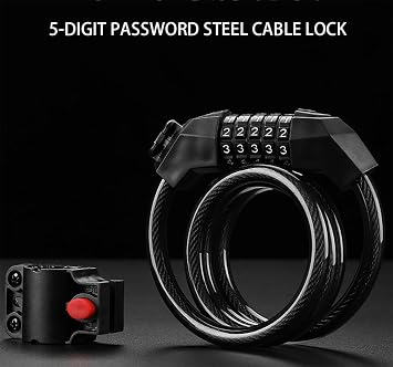 Bike Chain Lock, Premium Case-Hardened Security Chain for Motorcycles, Bike, Generator, Gates,Outdoor Furniture (1.1m Plastic Wrapped Lock)