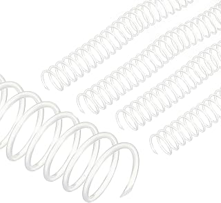 PATIKIL 20mm(3/4") Plastic Spiral Binding Coils, 20 Pcs Binding Spirals 170 Sheet Capacity 3:1 Pitch Binding Spirals for Binding Paper Sheets, Transparent