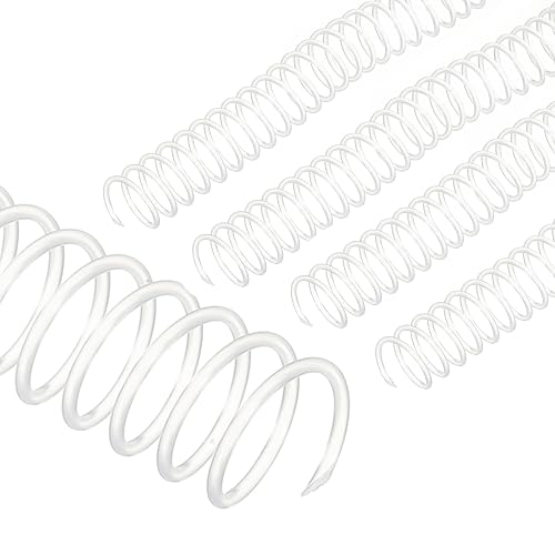 PATIKIL 20mm(3/4") Plastic Spiral Binding Coils, 20 Pcs Binding Spirals 170 Sheet Capacity 3:1 Pitch Binding Spirals for Binding Paper Sheets, Transparent - 20mm(3/4") - Transparent