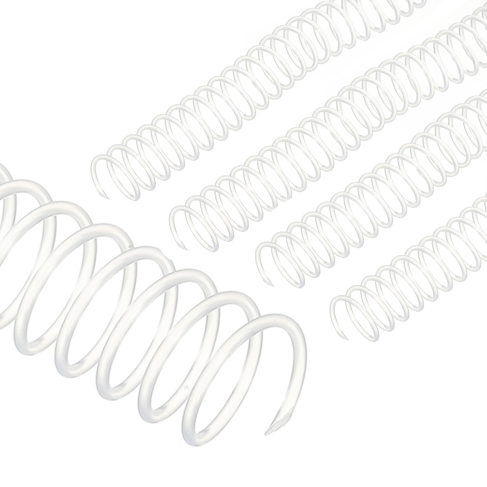 PATIKIL 20mm(3/4") Plastic Spiral Binding Coils, 50 Pcs Binding Spirals 170 Sheet Capacity 3:1 Pitch Binding Spirals for Binding Paper Sheets,