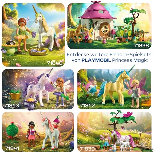 PLAYMOBIL | Magic Unicorns | Sammeleinhorn Himmelsrose mit Fee | Fantasievolles Spielset für Einhornfans | Mit magischen Details Kinder ab 4 Jahren | 71841 - Bild 5