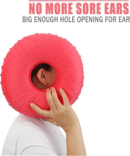 Vista 117 de Almohadas de perforación de oreja para dormir de lado con orificio para la oreja, almohadas de perforación CNH, soporte para aliviar el dolor