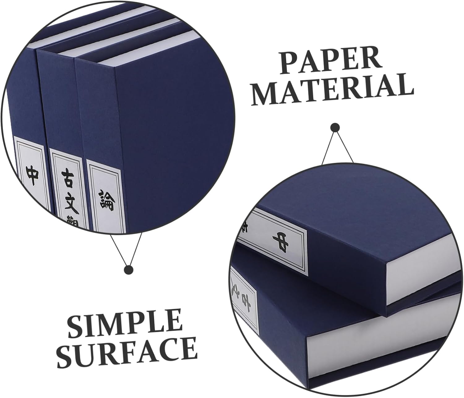 Xmas 3pcs Fake Antique Book Chinese Style Decorative Ornament