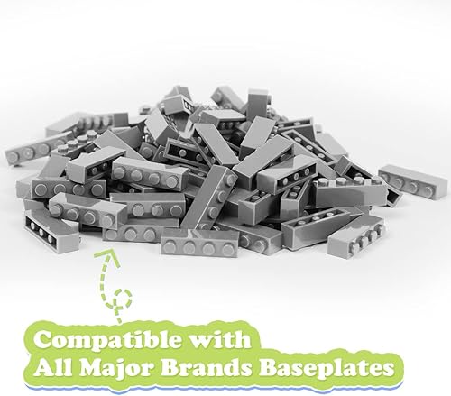 Miniatura 3 de Juego de ladrillos de construcción clásicos, 100 piezas de bloques de construcción básicos de 1 x 4, juguetes de construcción creativos STEM