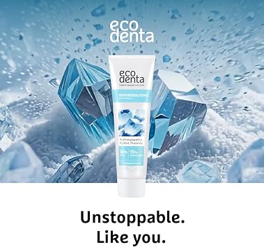 ECODENTA remineralising Toothpaste with xylitol and hydroxyapatite, with Fluoride, Vegan friendly100 ml