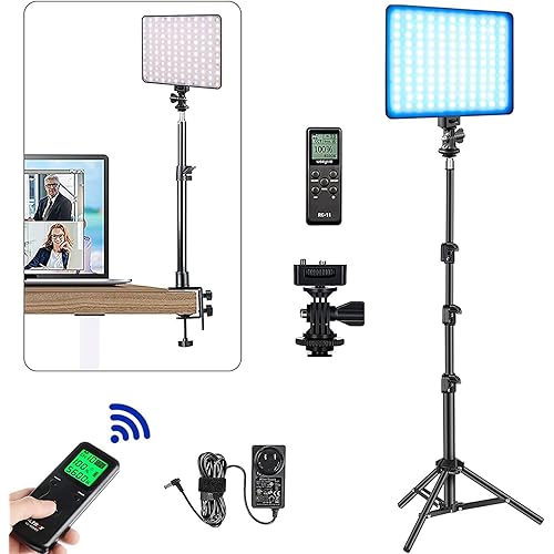 Weeylite Sprite20 RGB Video Lighting Kit for Photography, Full RGB Color LED Studio Lights for Video Recording, Streaming & Filming, LED Panel Light with APP/Remote Control, 2500-8500K