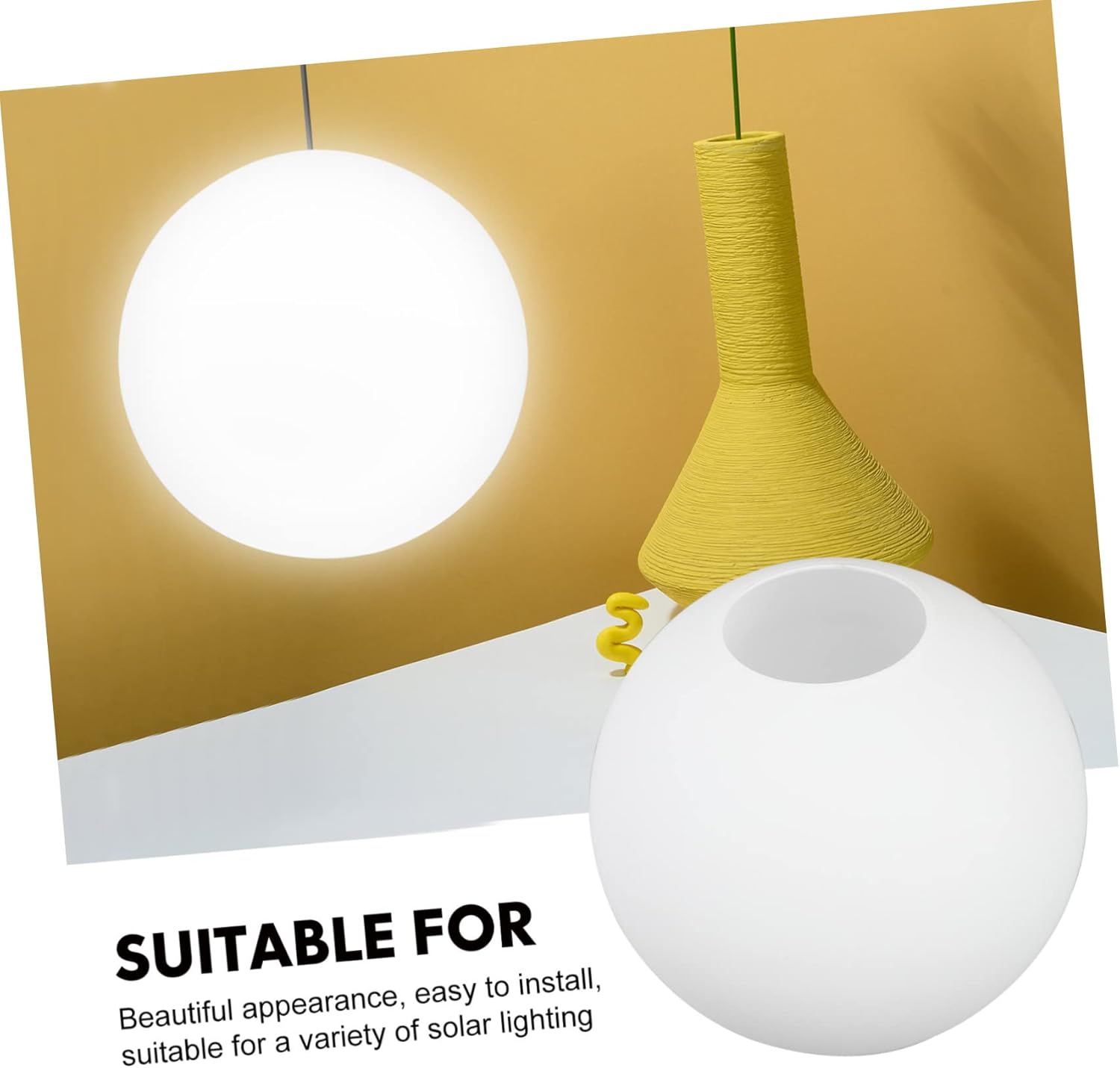 2pcs Frosted Glass Spherical Lamp Shade Decorative Light Cover for Pendant and Ceiling Fixtures for Home Store Hotel Decor