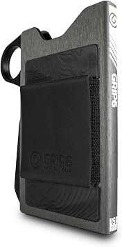 GRIP6 Gunmetal Loop Black Money Band Slim Wallet for Men and Women Minimalist Wallet with RFID-Blocking Technology Compact Credit Card Holder for Men Aluminum Body Made in the USA